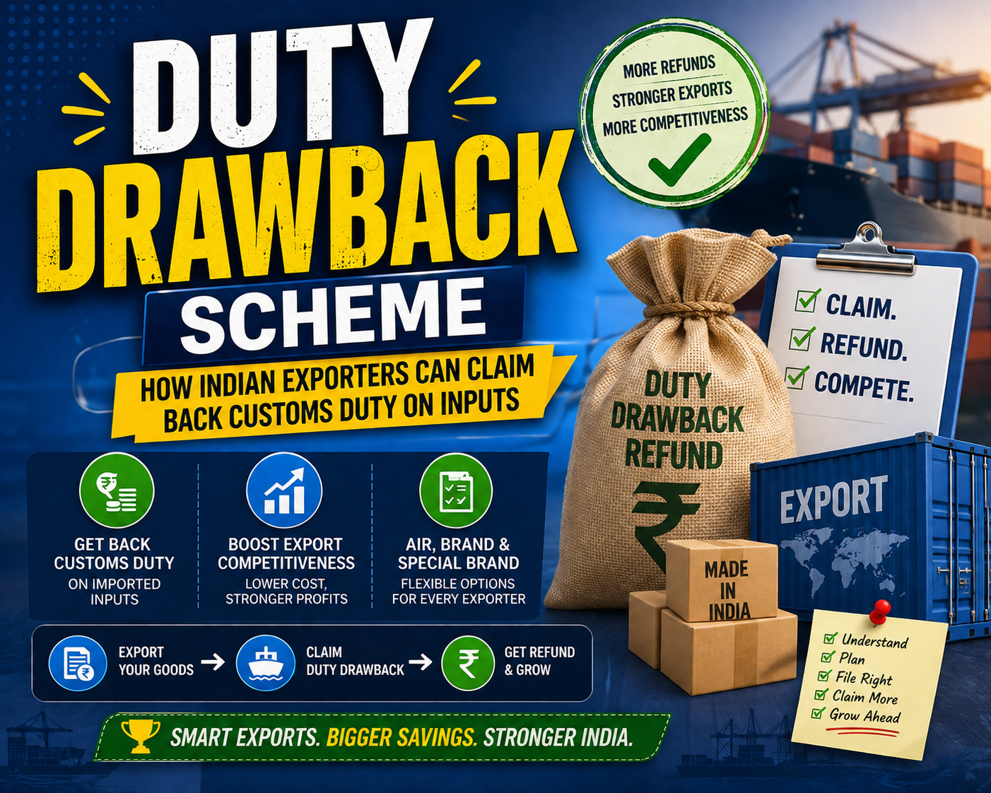 Duty Drawback Scheme Explained: How Indian Exporters Can Claim Refund Of Customs Duty On Inputs